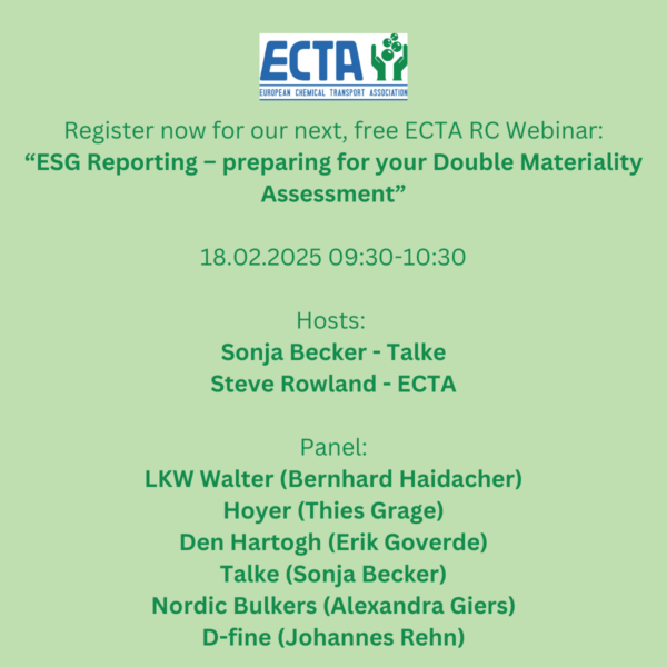 ECTA RC Webinar "ESG Reporting – preparing for your Double Materiality Assessment" 18.02.2025 [Digital]